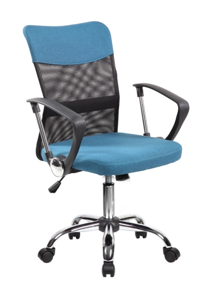 Кресло MESH Low Blue (8005М/Bl) ткань синяя,  сетка черная