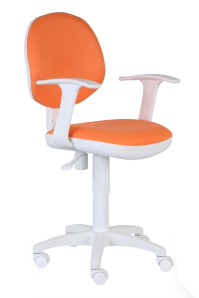 Кресло детское Бюрократ CH-W356AXSN/15-75 оранжевый 15-75 колеса белый/оранжевый (пластик белый)